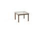 Kofi Coffee Table 4 legs L60 - Water-based lacquered solid walnut frame - Clear reeded glass