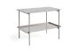 Rebar Side Table L75 x W44 xH55 - Fossil Grey Frame/Fossil Grey Tray/Grey Marble Tabletop