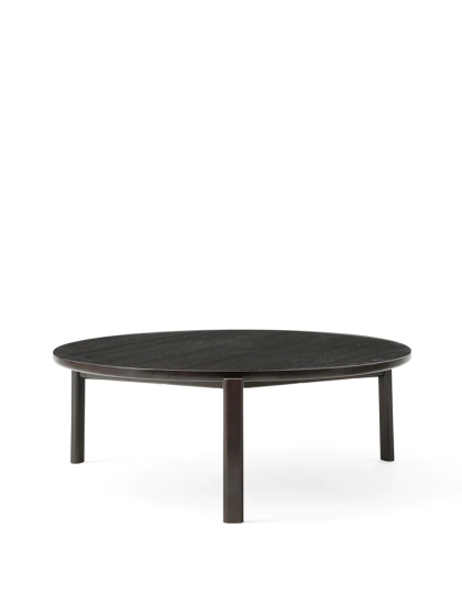 Passage Lounge Table Ø90 - Dark Lacquered Oak