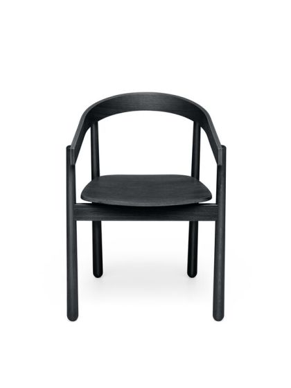Homerun Dining Chair Vegan Leather Seat - Black