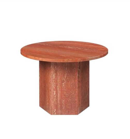Epic Coffee Table - Round,  A 60, Burnt Red Travertine