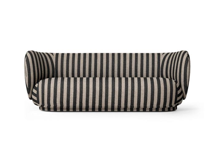 Rico Sofa 3 - Louisiana Sand/Black