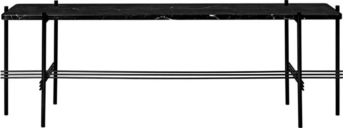 TS Console 120x30x40 - Black/Black Marquina Marble