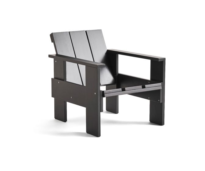 Crate Lounge Chair - Black Lacquered Pinewood