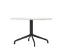 Harbour Column Lounge Table - Black Steel Star Base/Marble Off-White Top