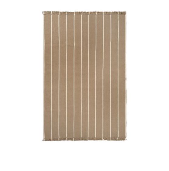 Calm Kelim Rug, Dark Sand/Off-white 300 X 200 CM