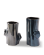 Log Vase S - Grey Porcelain