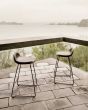 3D Counter Stool - Alabaster White -Black Matt Sledge Base