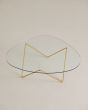 Pedrera Coffee Table - Brass Semi Matt/Clear Glass