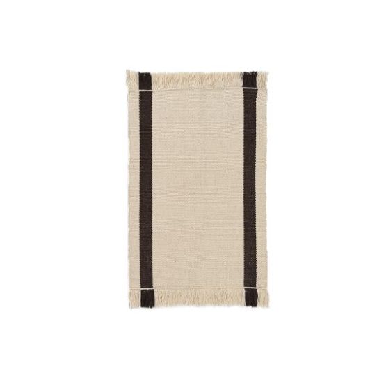 Calm Kelim Mat - Off-white/Coffee