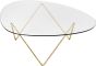 Pedrera Coffee Table - Brass Semi Matt/Clear Glass
